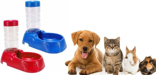 Sleek Style® Pet Water Dispenser Feeder Dish Bowl 350ML Alimentador automático Dispensador de armazenamento de água adequado para cães pequenos, gatos e coelhos