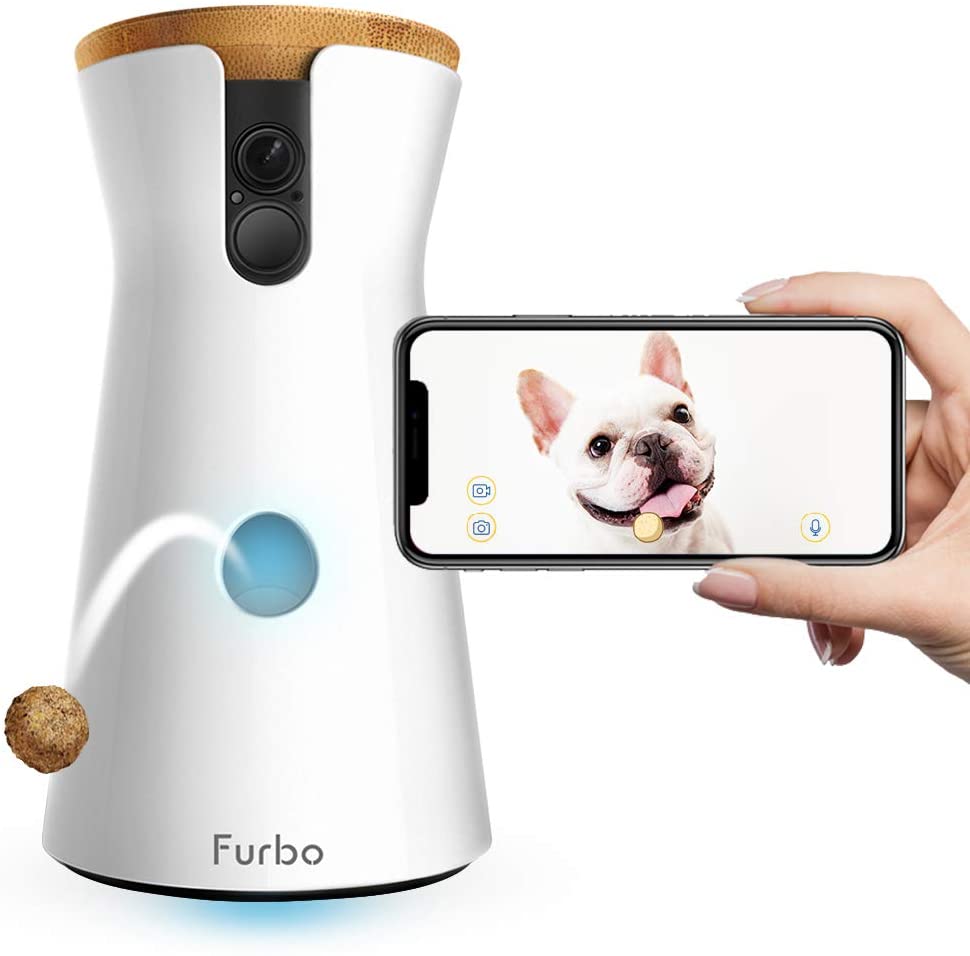 Furbo Câmera para Cachorro, Joga Guloseimas com Áudio Bidirecional