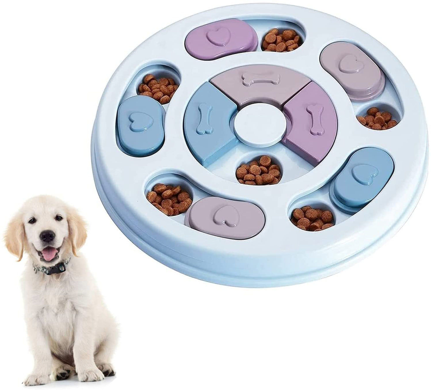 Elezenioc - Brinquedo com alimentador lento para cachorro