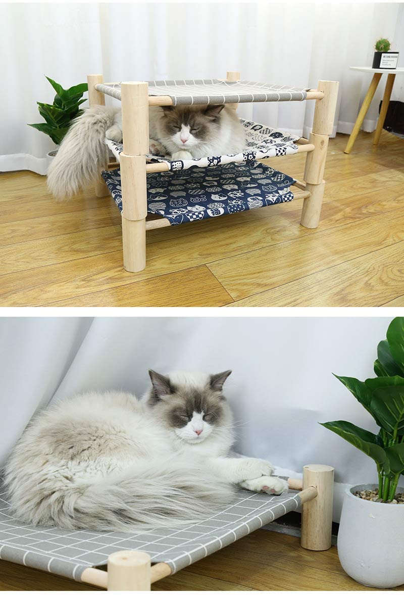 FONPOO - Cama elevada de gato para todas as estações