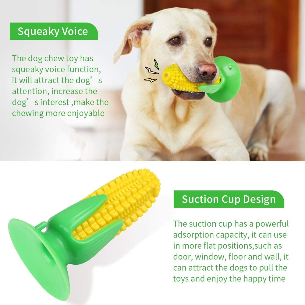 Ezeso - Brinquedos para mastigar escova de dentes Corn Dog