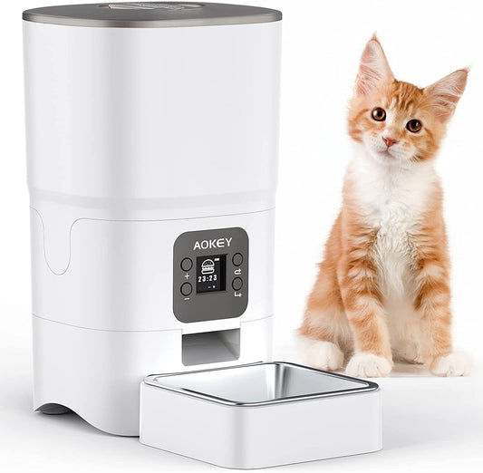 AOKEY Alimentador Cat Automático com Temporizador, 6L