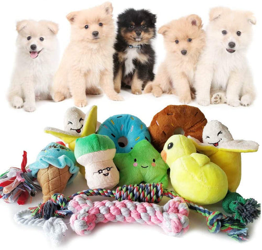 Senyoung - Brinquedos para cães e filhotes de mastigar - 12 unidades