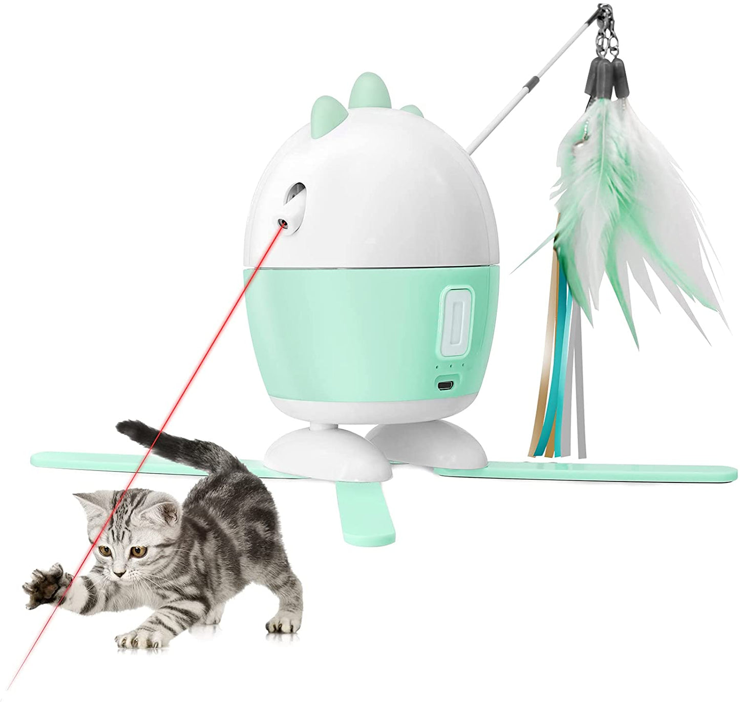 Pemaxs - Brinquedo interativo de penas para gatos