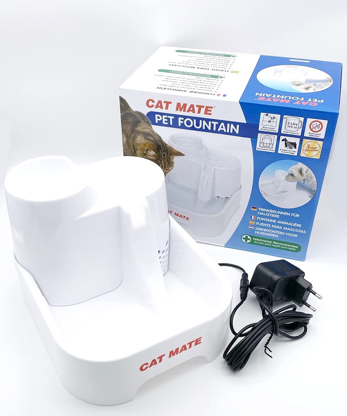 Pet Mate - Fonte de Água Filtrada para Gatos