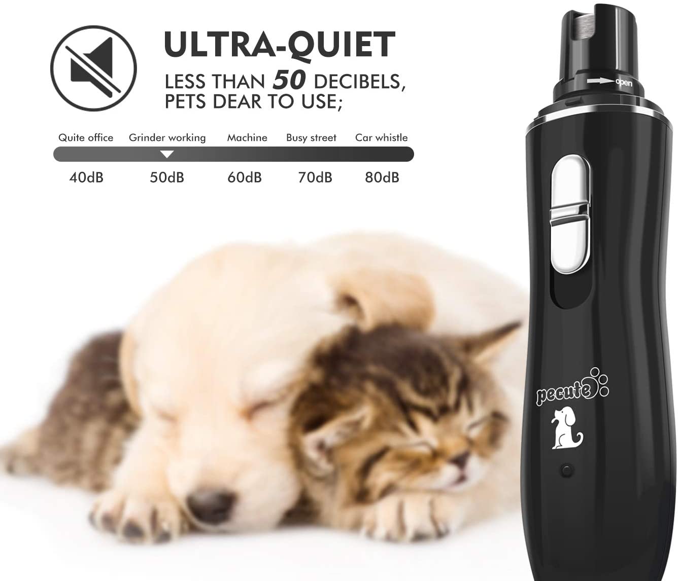 Pecute Aparadores Elétricos Lima para Unhas de Pets