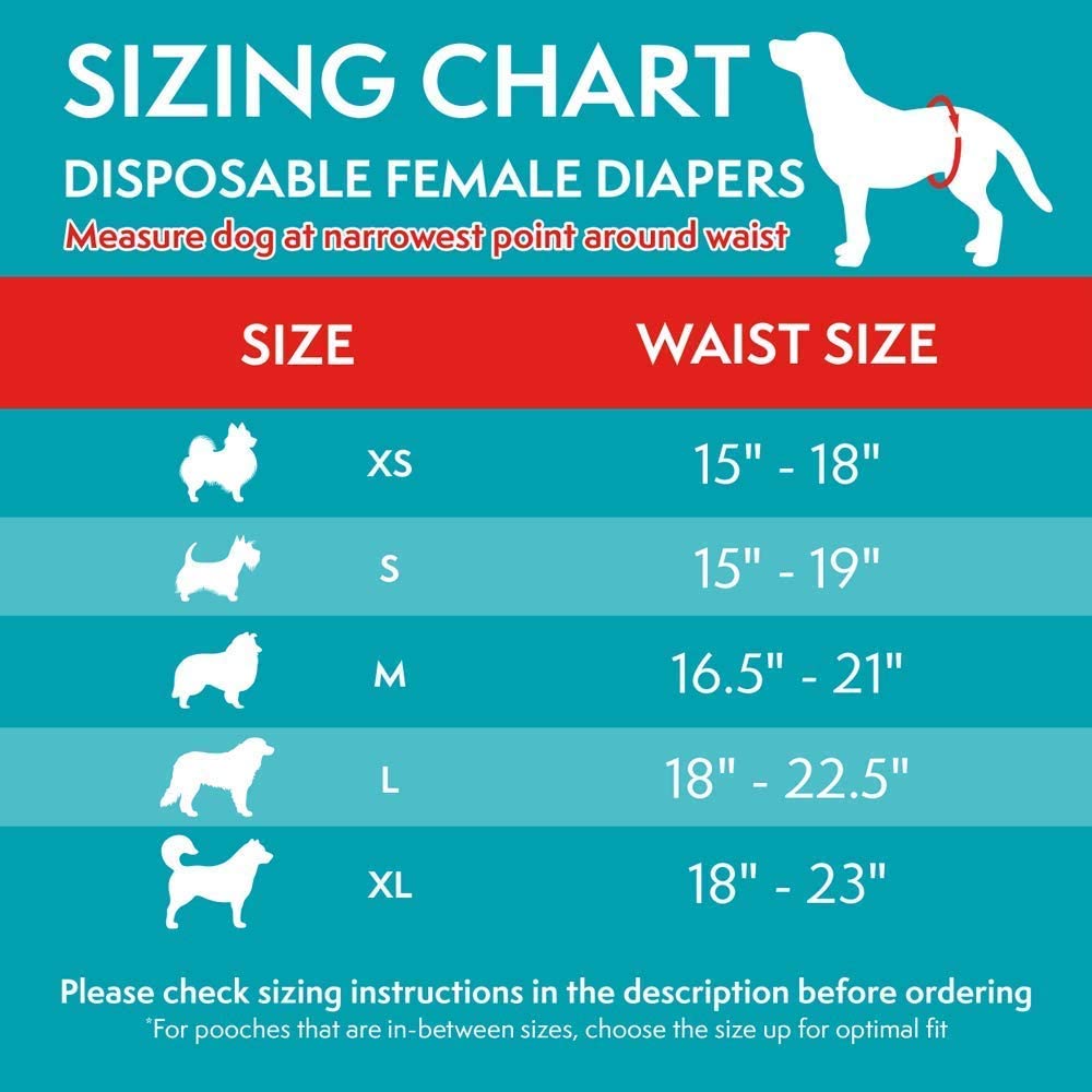 Simple Solution Disposable - Fraldas para cães fêmeas