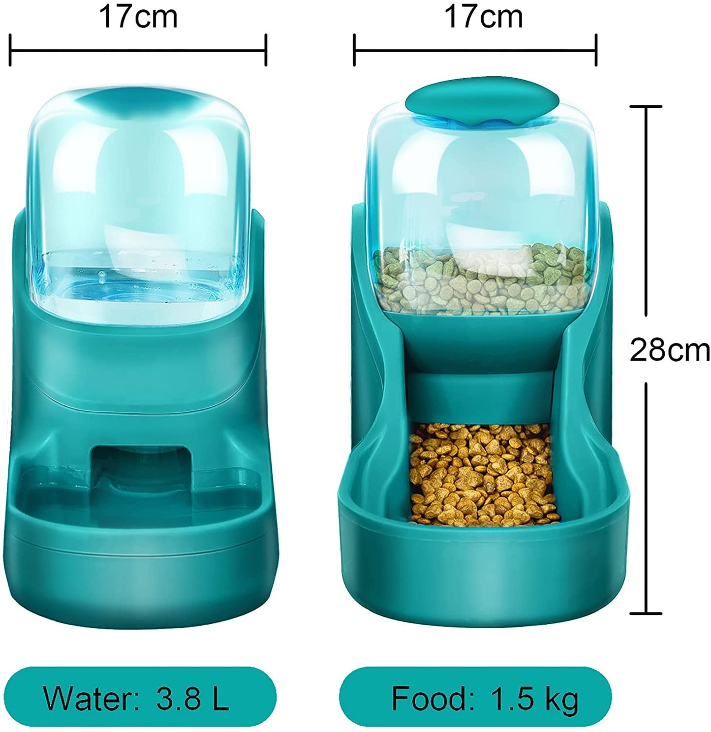 Alimentador para animais de estimação com distribuidor de água automático por gravidade