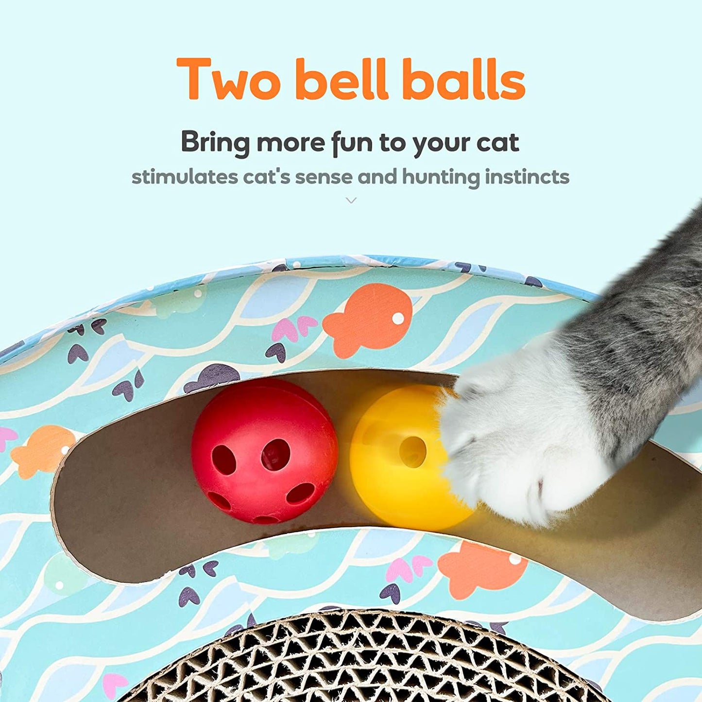 MORA PETS - Brinquedo de arranhões e interativo para gatos
