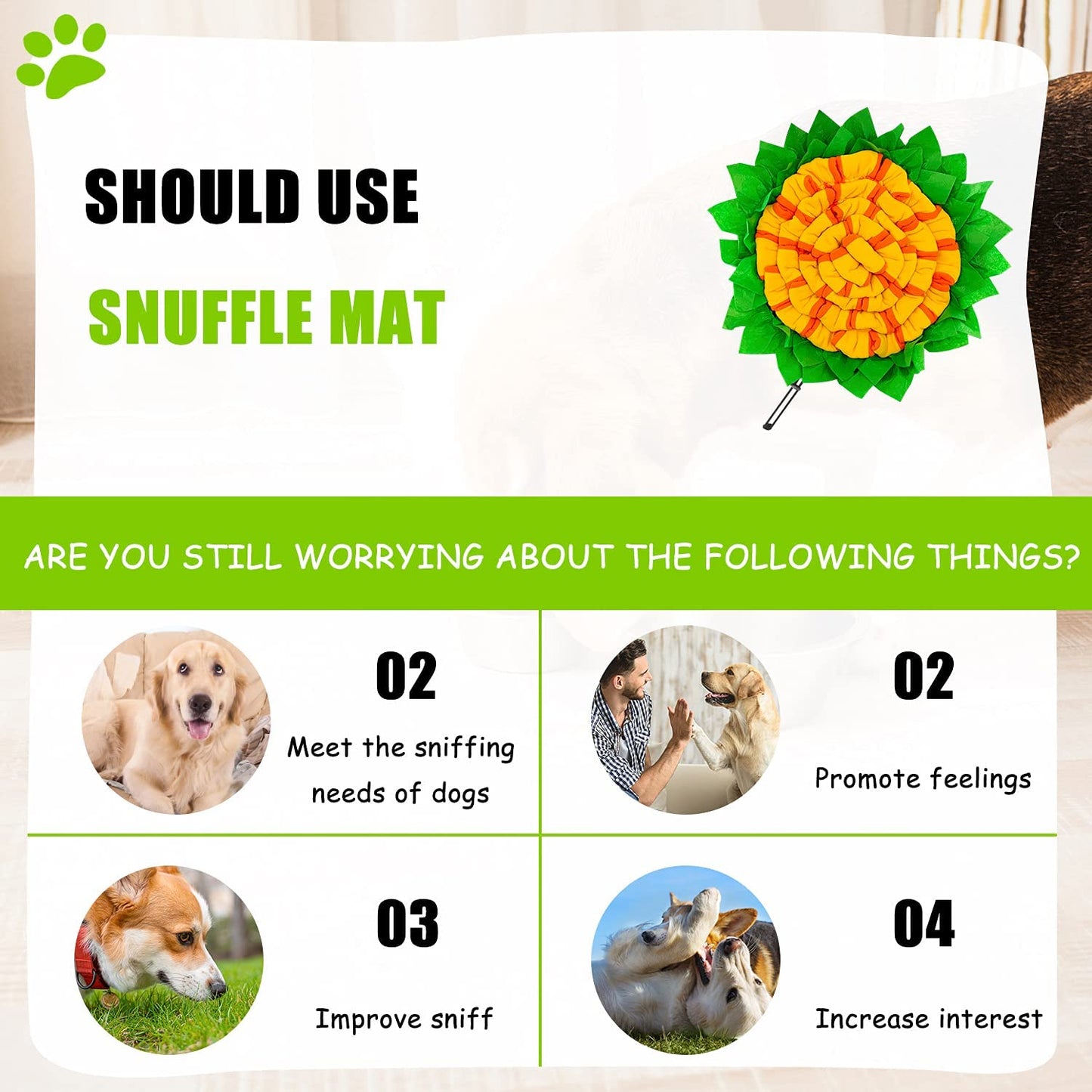 Pet Snuffle - Tapete de alimentação, jogo interativo para o tédio