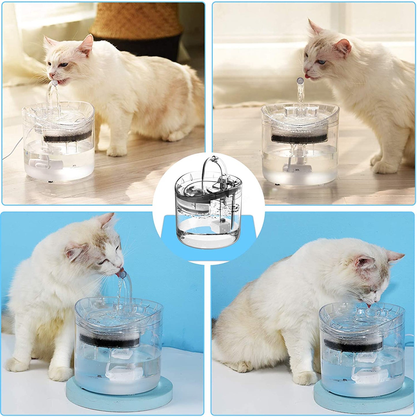 HAPUP - Fonte de água Cat para beber  1.8L