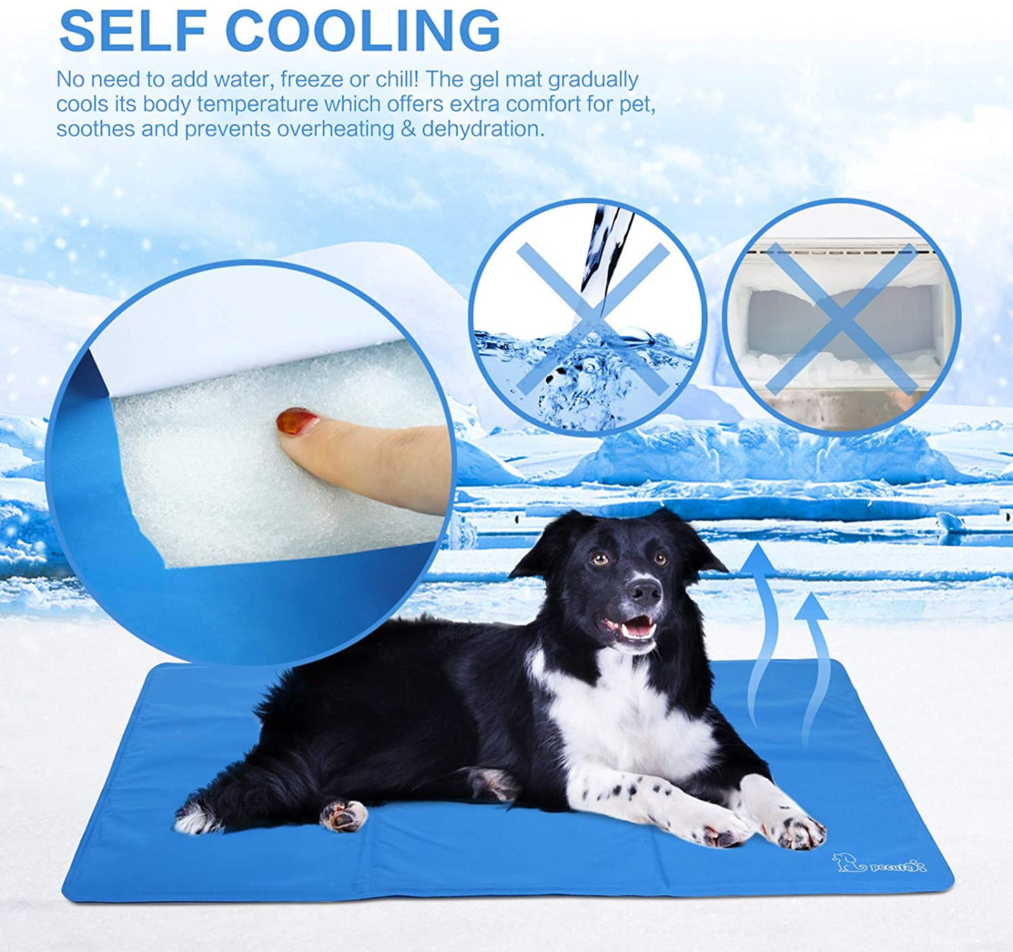 Pecute - Tapete de resfriamento para cães médio 65x50cm