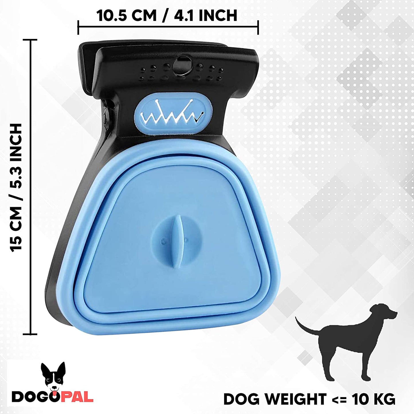 DOGOPAL - Colher de cocô portátil para coleta de lixo de cães e gatos