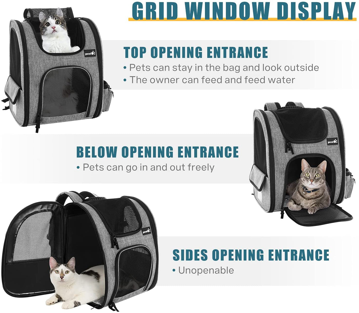 Pecute Mochila para Carregar Gatos e Cachorros