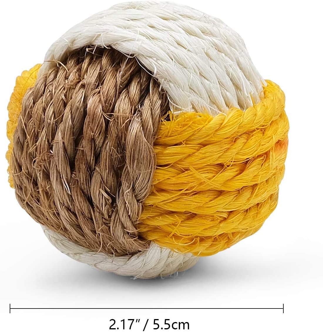 Cat Toy Ball - Brinquedos com bolas de sisal gatos - kit com 6 bolas