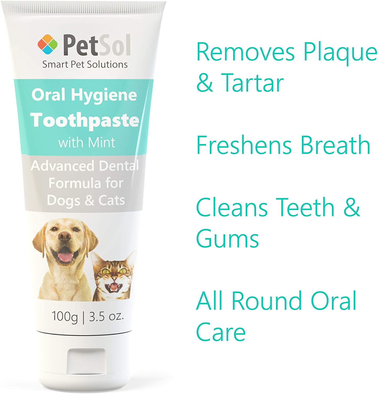 PetSol - Pasta de dente para cães e gatos 100g