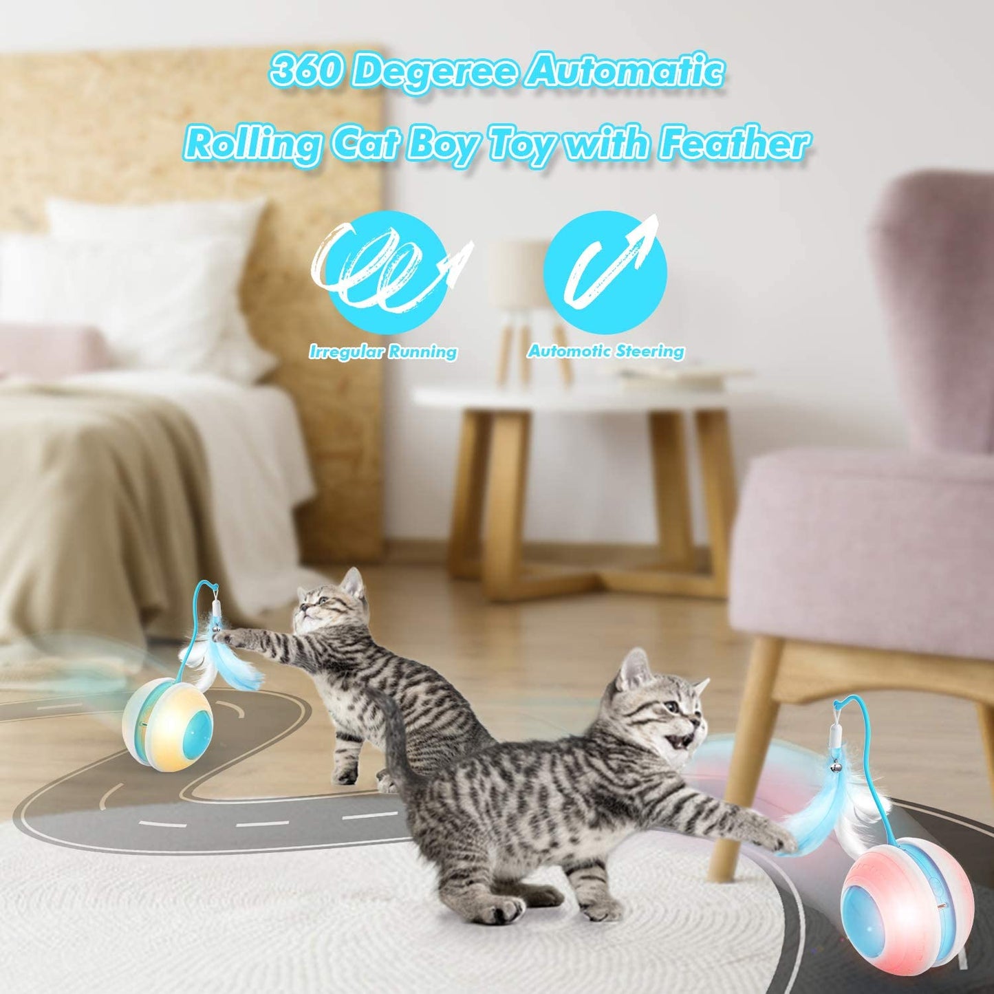 Jionchery - Bola de brinquedos interativos para gatos
