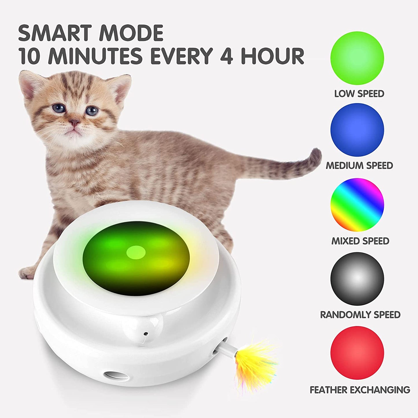 OUUER - Brinquedo para gatos interativo  2 em 1