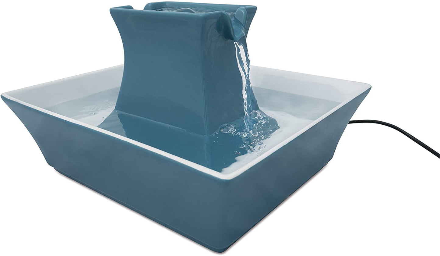 PetSafe Drinkwell - Fonte de cerâmica, 2L, azul