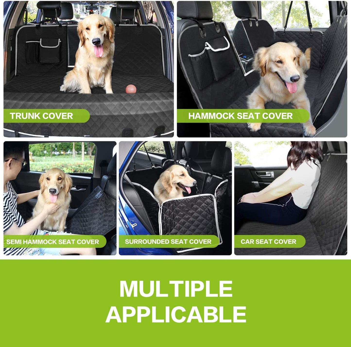 Pecute - Cobertura para assento de carro para cães 100% à prova d'água