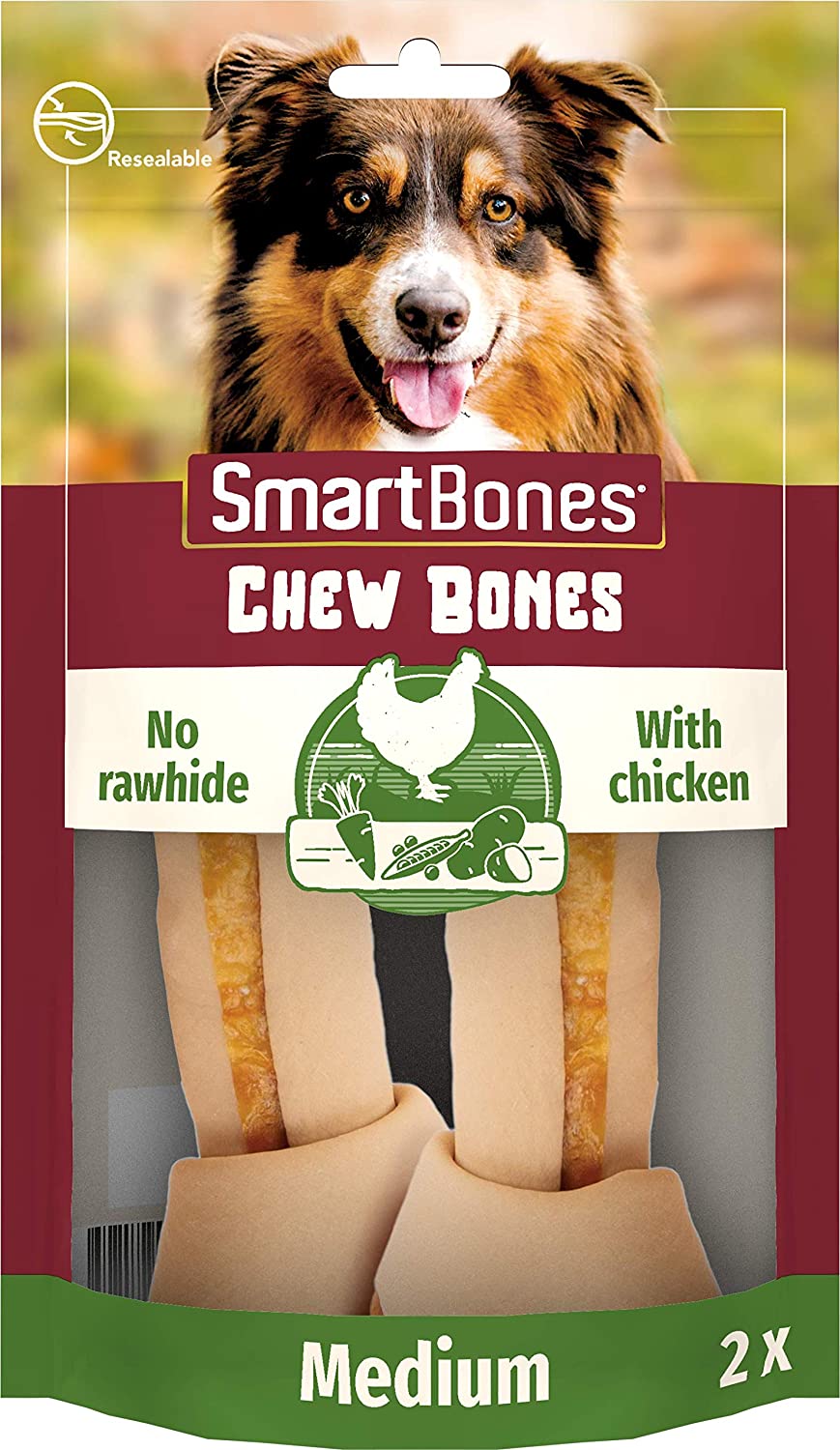 SmartBones - Guloseimas mastigáveis ossos de frango médios