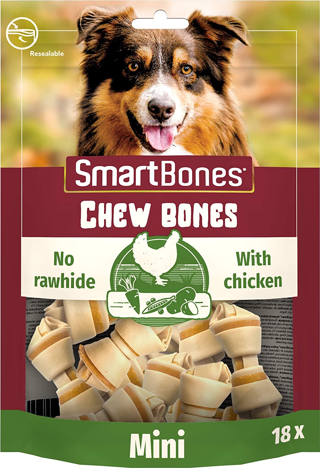 SmartBones - Mini guloseimas mastigáveis para cães