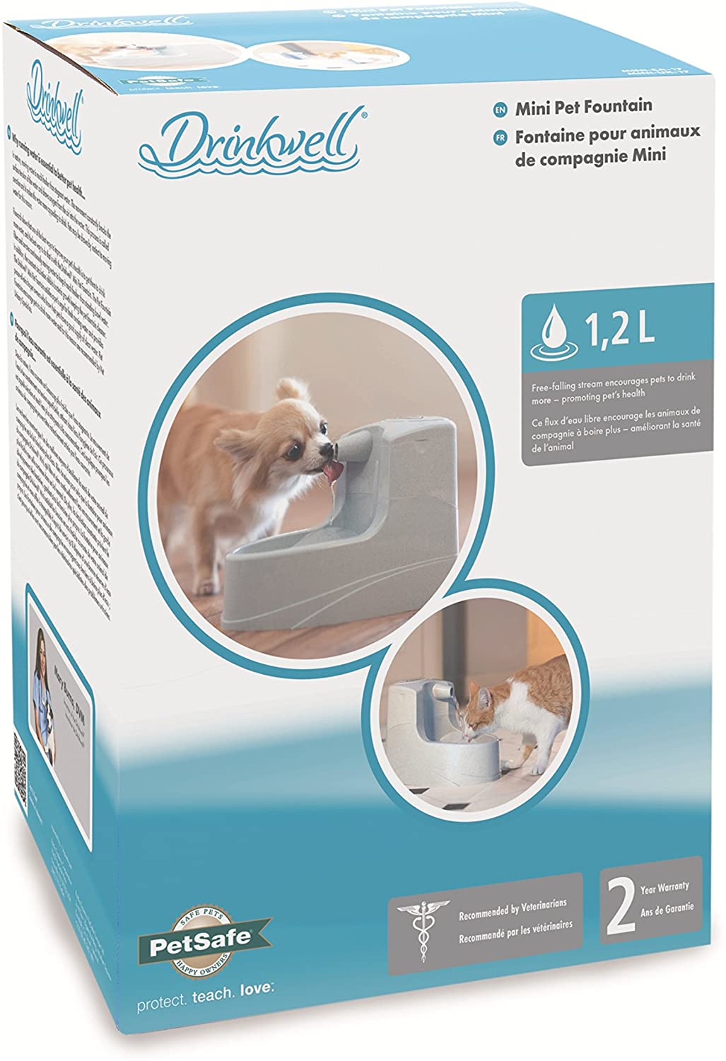 PetSafe Drinkwell - Mini fonte para animais de estimação silenciosa