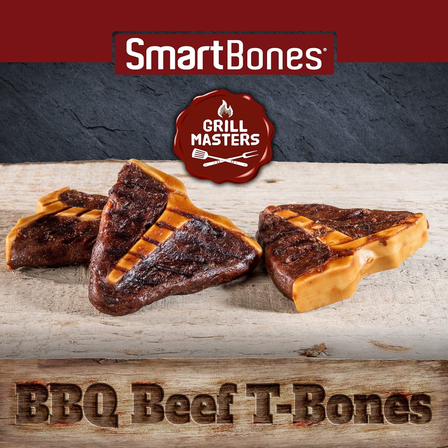 SmartBones - Guloseimas de Churrasco Beef T-Bones Grill para cães