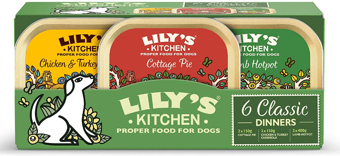 Lily's - Jantares sem grãos para cães, 6x150g