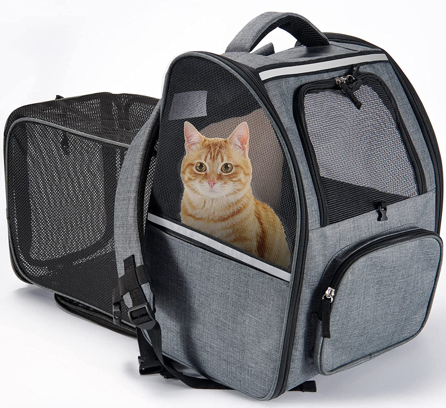 CATROMANCE Mochila Expansível para Transporte de Animais de Estimação