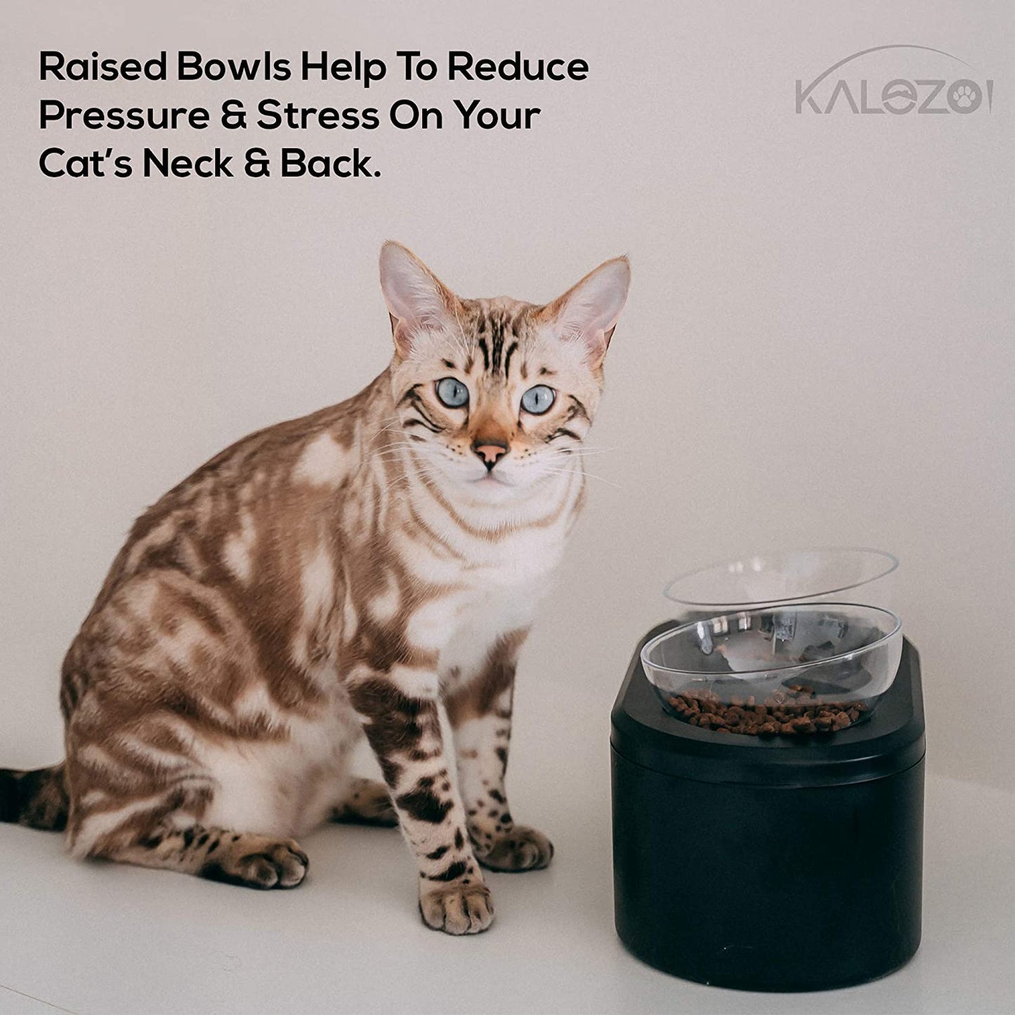 KALOZOI - Tigelas duplas premium para cães e gatos com armazenamento