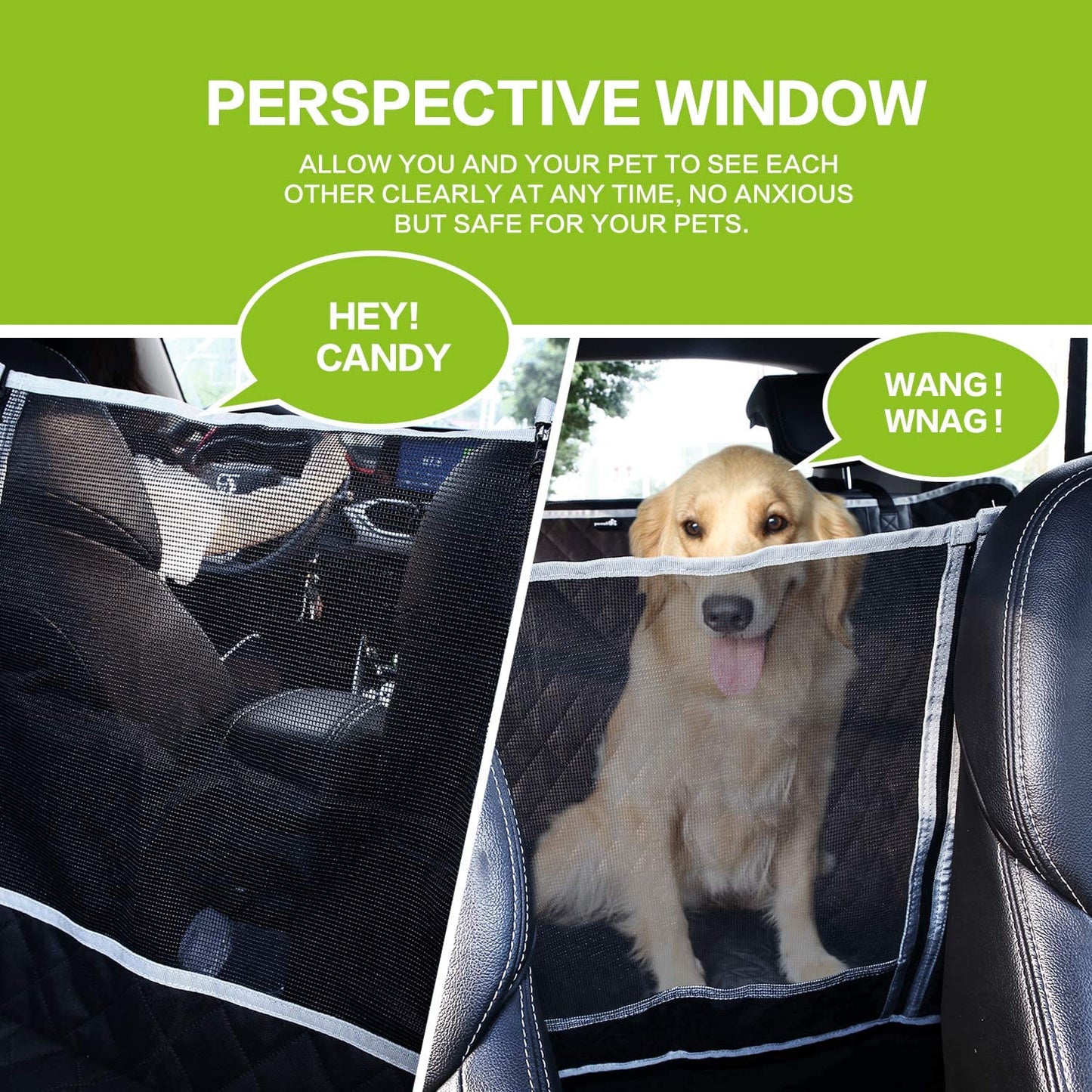 Pecute - Cobertura para assento de carro para cães 100% à prova d'água