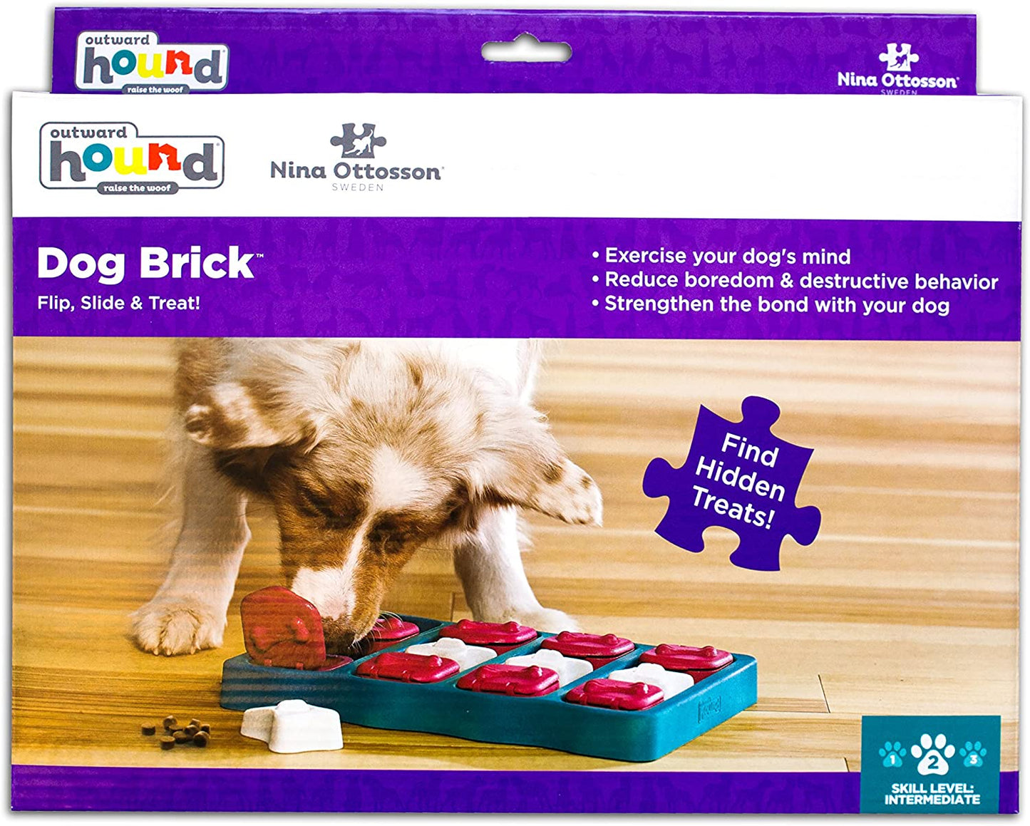 Nina Ottosson Brinquedo interativo para cachorro, quebra-cabeça